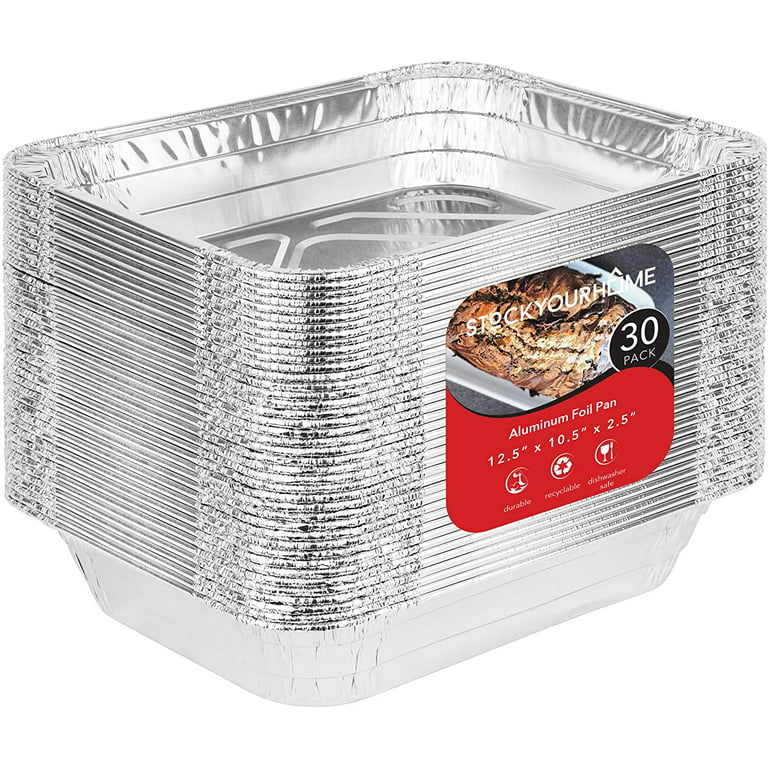 Aluminum Foil 8x8 Square Roasting Pan (20 Count) Disposable Pan by Stock  Your Home 
