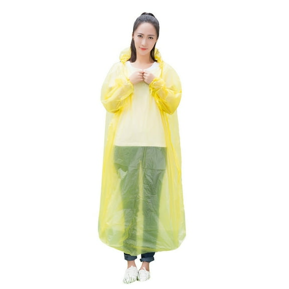 Disposable Adult Emergency Waterproof Rain Coat Hiking Camping Hood