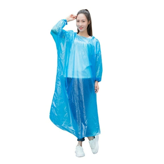 Disposable Adult Emergency Waterproof Rain Coat Hiking Camping Hood