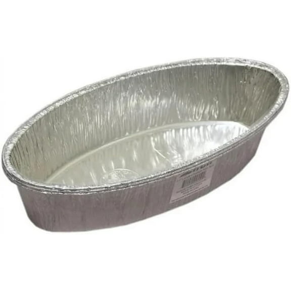 Disposable Aluminum 5lb Large Oval Loaf/Challah Pans For Thanksgiving - 100% Recyclable Tin Foil Pans & Ideal for Baking - Perfect for Baking Cakes, Bread & Brownies : 132 Count