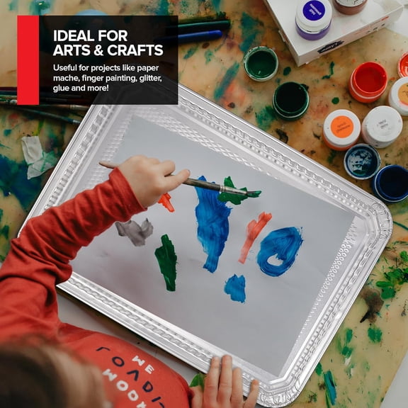 Disposable Aluminum Baking Sheets Cookie Pan Style, Reusable Nonstick Foil Trays 30 Pack for Cookies, Roasting and Baking