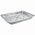 thumbnail image 1 of Disposable Aluminum Broiler Tray Pans - Large Pan Used for Cooking, Baking, Broil, BBQ and Grill 13" x 9" x 1" (20 Count), 1 of 1