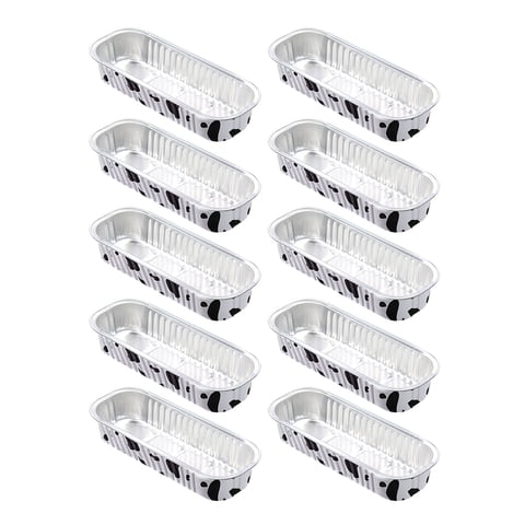 Disposable Aluminum Foil Pans 10 Pack, Square Foil Pans for Baking, Cooking & Meal Prep, Heavy Duty Food Grade To-Go Containers for Oven, Grill, Microwave & Air Fryer