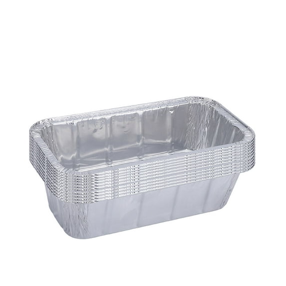 Disposable Aluminum Foil Tray with Reinforced Structure, 8.66x4.53x2.36in, Ideal for Ovens, Microwaves, Barbecues, and Picnics, Convenient for Food Storage and Cooking