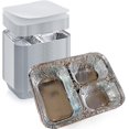 thumbnail image 1 of Disposable Aluminum Foil Tray with Paper Board Lids (Case of 250 Sets) – 3 Compartment Foil Pan, 1 of 4
