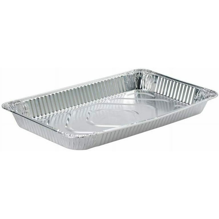 Disposable Aluminum Full Size Medium Deep Baking Pan 20.75 x 12.75 x 2.2 (100 Qty), Size: One size, Silver