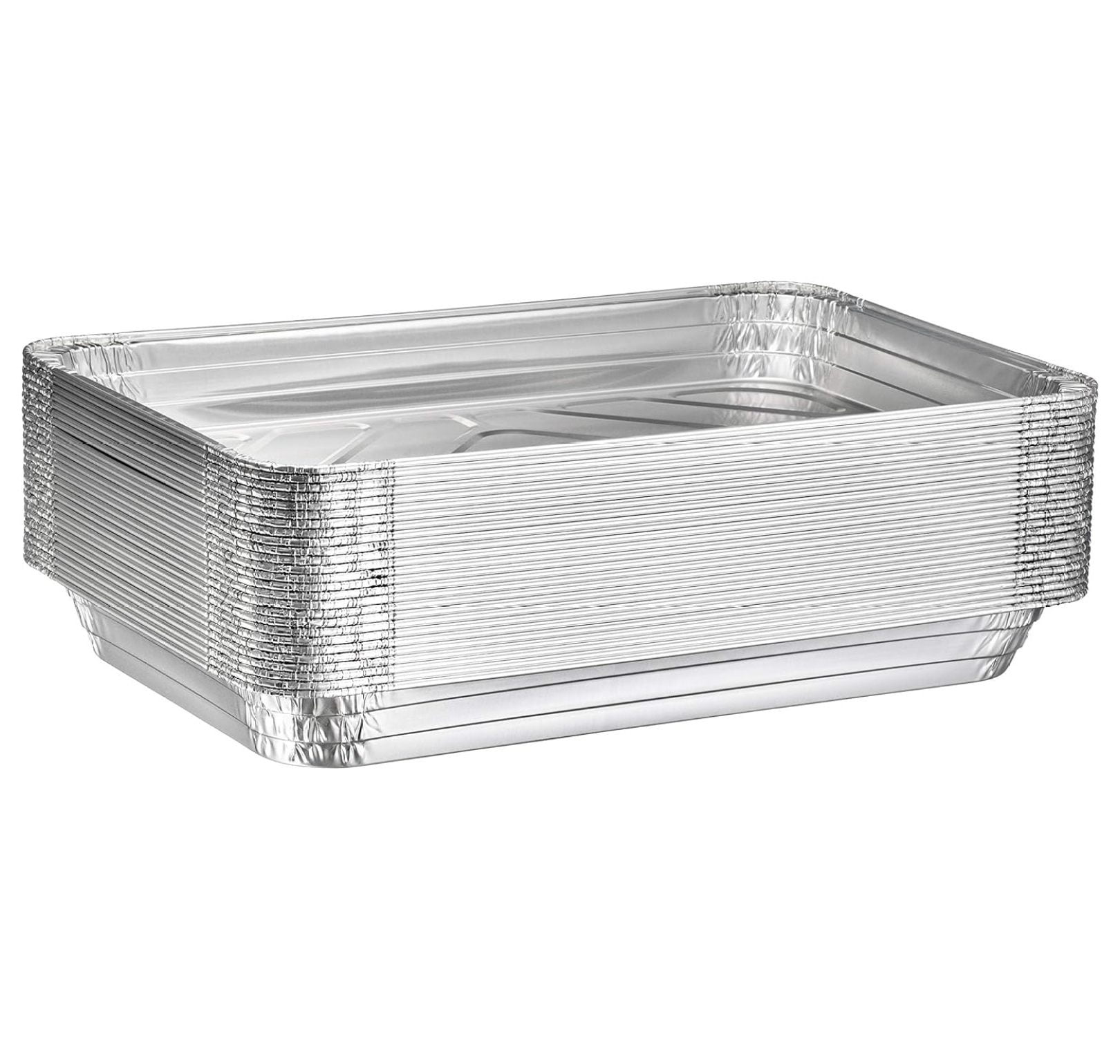 Disposable Aluminum Steam Table Pans FullSize Medium Pan 19" x 11.5