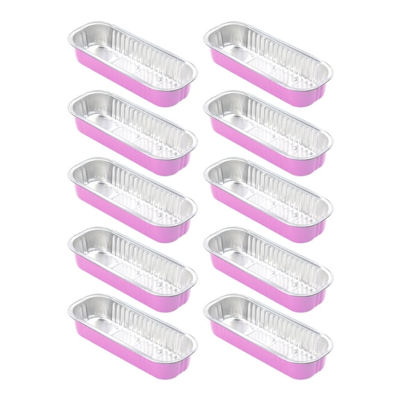 Last Chance 10X Aluminum Foil Tin Boxes,Disposable Aluminum Foil Tin Box (without Lid) 10Pc Pink,Disposable Aluminum Foil Tin Box Square Aluminum Foil Box Baking Color Tin Paper Box