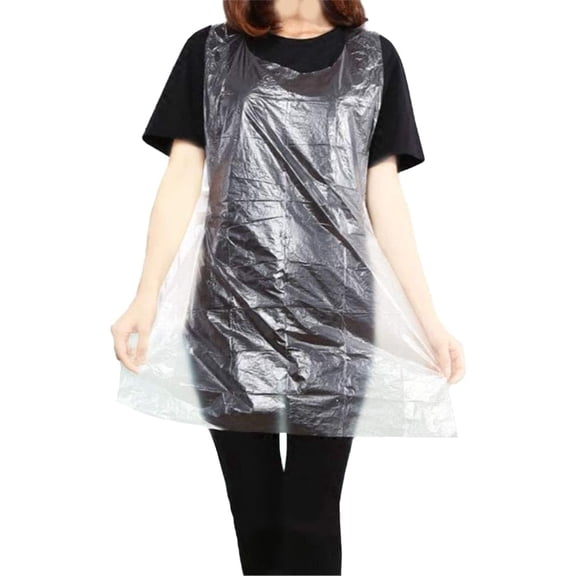 Disposable Aprons (100 Count), Plastic apron for Painting Party, Cooking, Housework, Picnic etc.