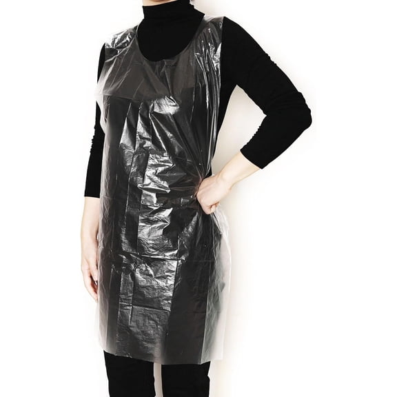 Disposable Aprons (50 Count) Waterproof Plastic Apron For Painting, Cooking, Housework, and Picnics - Individually Packad