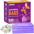 thumbnail image 1 of Disposable Baby Diaper Bags (500 Bags) Fresh Powder Scented Easy Tie Handles epi Eco-Friendly Diaper Disposable Sacks Dog Poop Bags Cat Litter Waste Bags (Fresh Powder, 500 ct.), 1 of 7