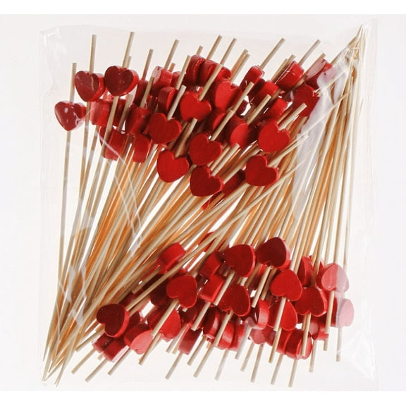 Disposable Bamboo Sticks, 4.7 Inch Multicolor Appetizing long toothpicks Handmade Cocktail Fruit Skewers for Cocktail Dessert Sandwiches Party Decoration