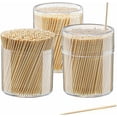 thumbnail image 1 of Disposable Bamboo Wooden Toothpicks (1500 Count), Single-Point Round Design Ideal for Teeth Cleaning, Cocktails, Charcuterie & Home Use, 1 of 4