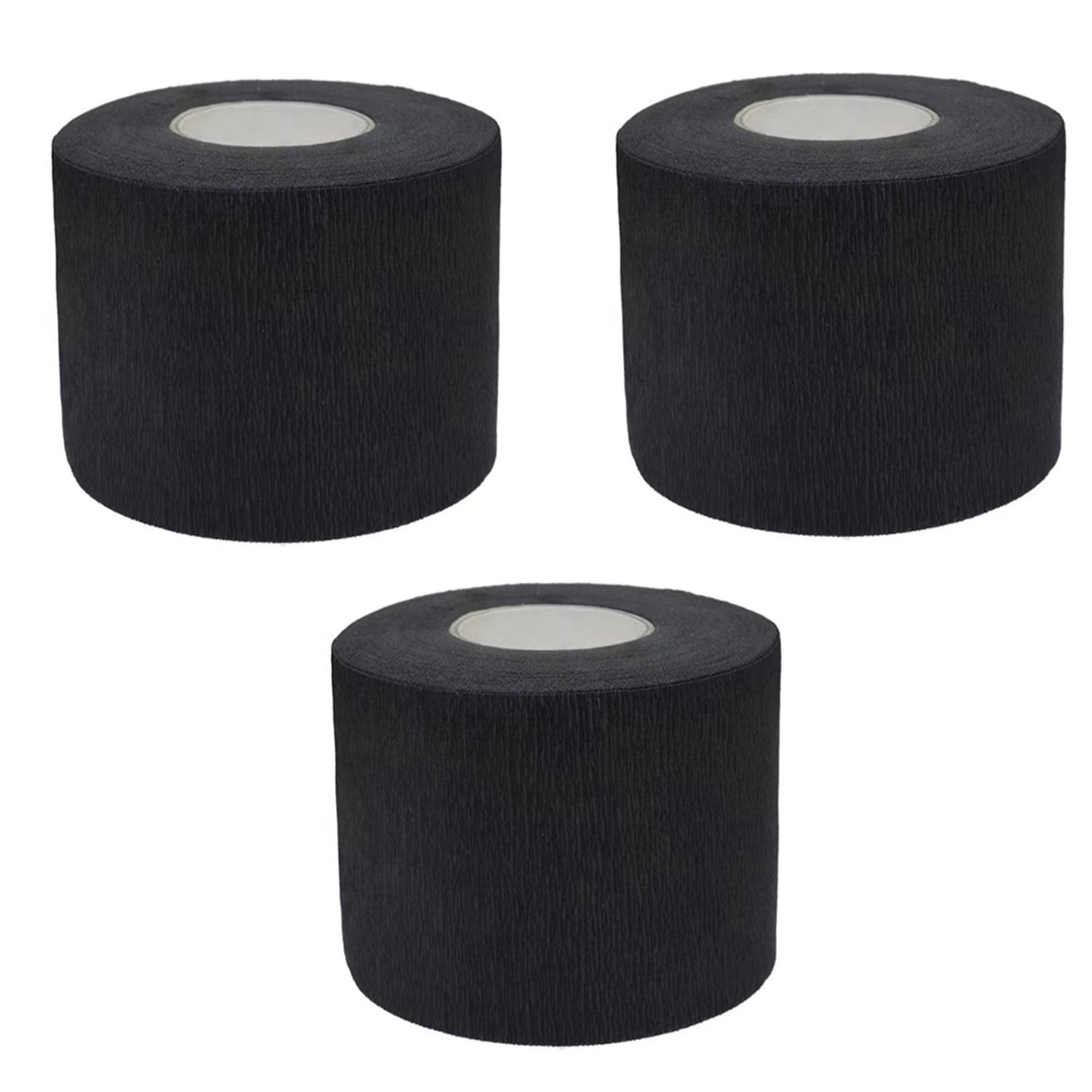 Feisate Neck Strips Barber- Disposable Barber Paper Neck Tape, 3 Rolls 300 Strips, Black
