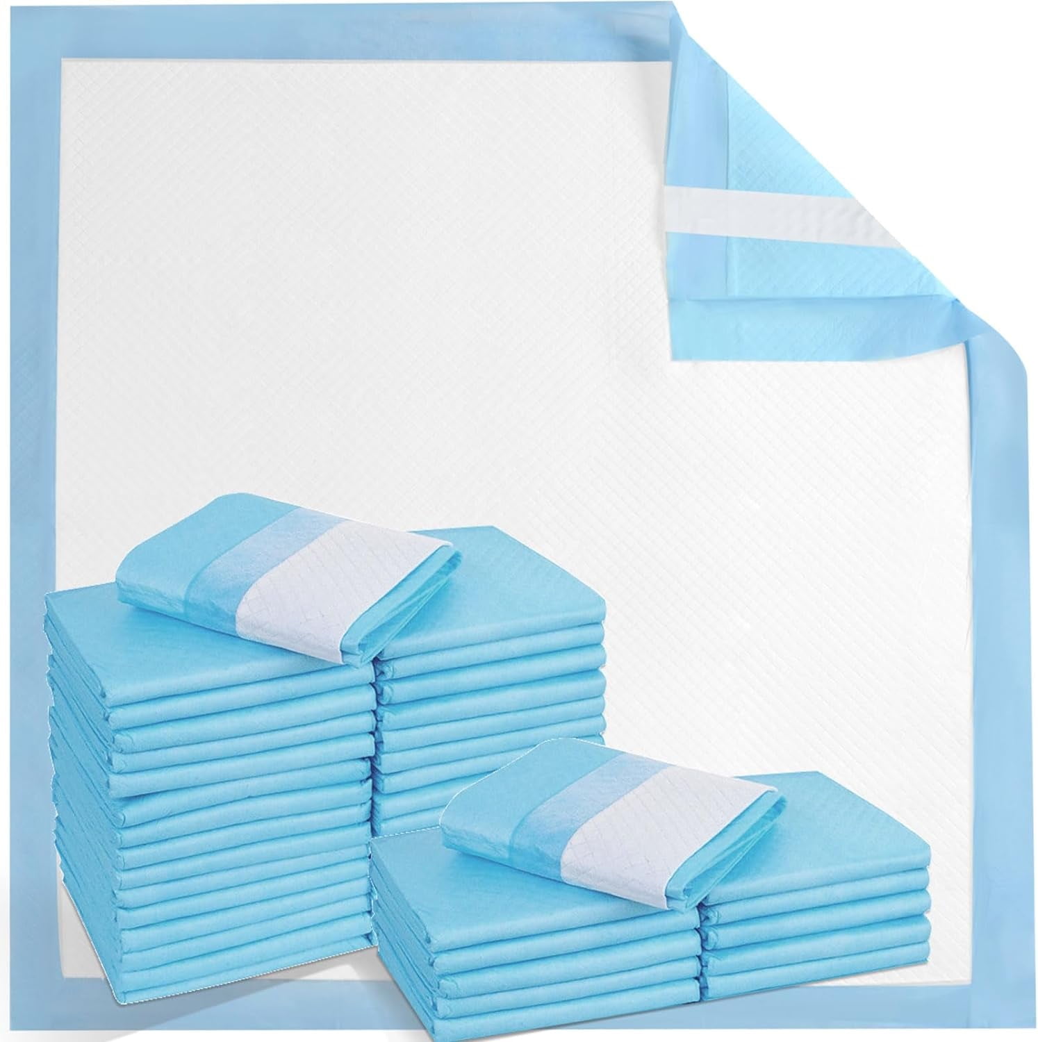 SkyAuks Disposable Bed Pads with Adhesive Strips 30 x 36 in, Extra Large Thicken Adults Incontinence Underpads, Heavy Duty Absorbent Chucks, XL Puppy Training Pee Pads