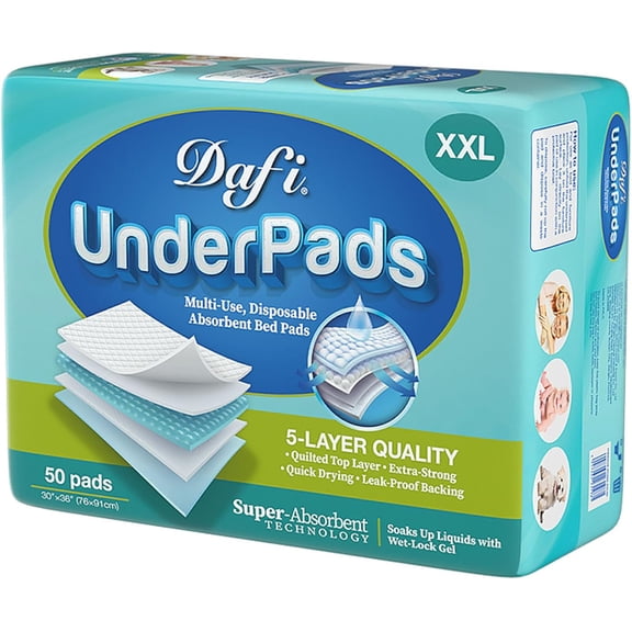 Disposable Bed Pads Extra Large 30x 36(50 Count) Adult Incontinence Underpads, Effective Odor Control Pee Pads, Chucks Pads, Super Absorbent Protection for Elderly, Adults, Baby