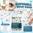 thumbnail image 1 of Disposable Bed Sheets for Hotel, King Size Travel Disposable Bedding Set,Disposable Comforter Cover, Portable for Travel,Contains 1bed Sheet 1quilt Cover and 2pillowcases, 1 of 6