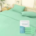thumbnail image 1 of Disposable Bed Sheets, Portable Travel Hotel Bedding, Non-Woven Single Use Quilt Cover 180x230cm Machine Washable Quick Dry, Green, 1 of 6