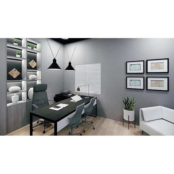 CURTEX Cordless No Nails Window Blinds, Black