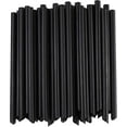 thumbnail image 1 of 100Pcs Jumbo Smoothie Straws 11mm Extra Slanted Tip & Fat Individually Wrapped Straws 9.5" Long Flexible Disposable Drinking Straws for Bubble Tea, Popping Pearls(Black), 1 of 8