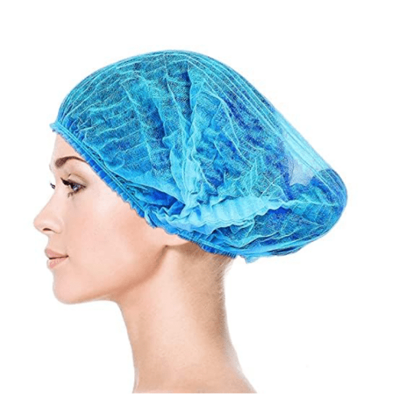 Disposable Bouffant Caps, 21inches Hair Net, Elastic Dust Cap for Food Service, Sleeping Head Cover(Blue, 30PCS)
