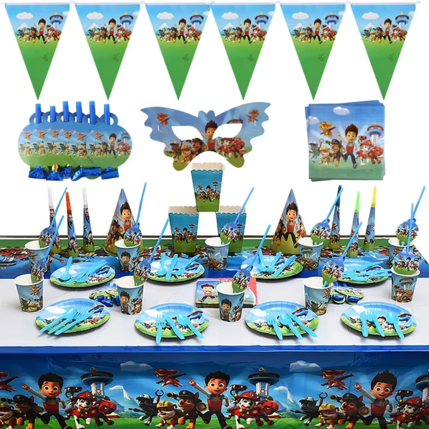 Disposable Boy Birthday Party Decoration Tableware featuring adorable