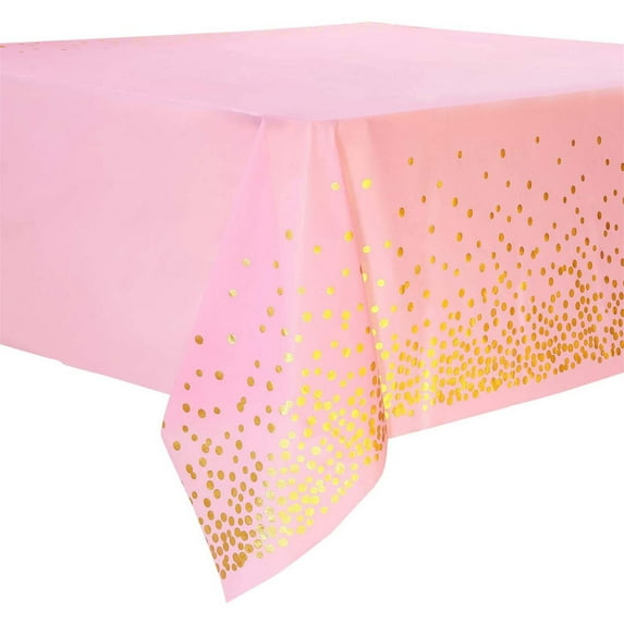 Disposable Bronzing Tablecloth - Gold Powder, Blue & Black Festive Table Covers, Party Tablecloths for Birthdays, Weddings & Celebrations