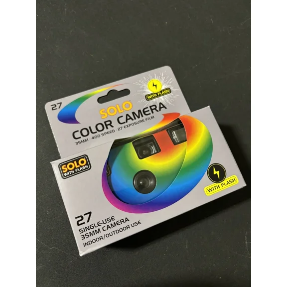 Disposable Camera - Solo 35Mm Film Camera With Flash (400 Asa, 27 Exposures)