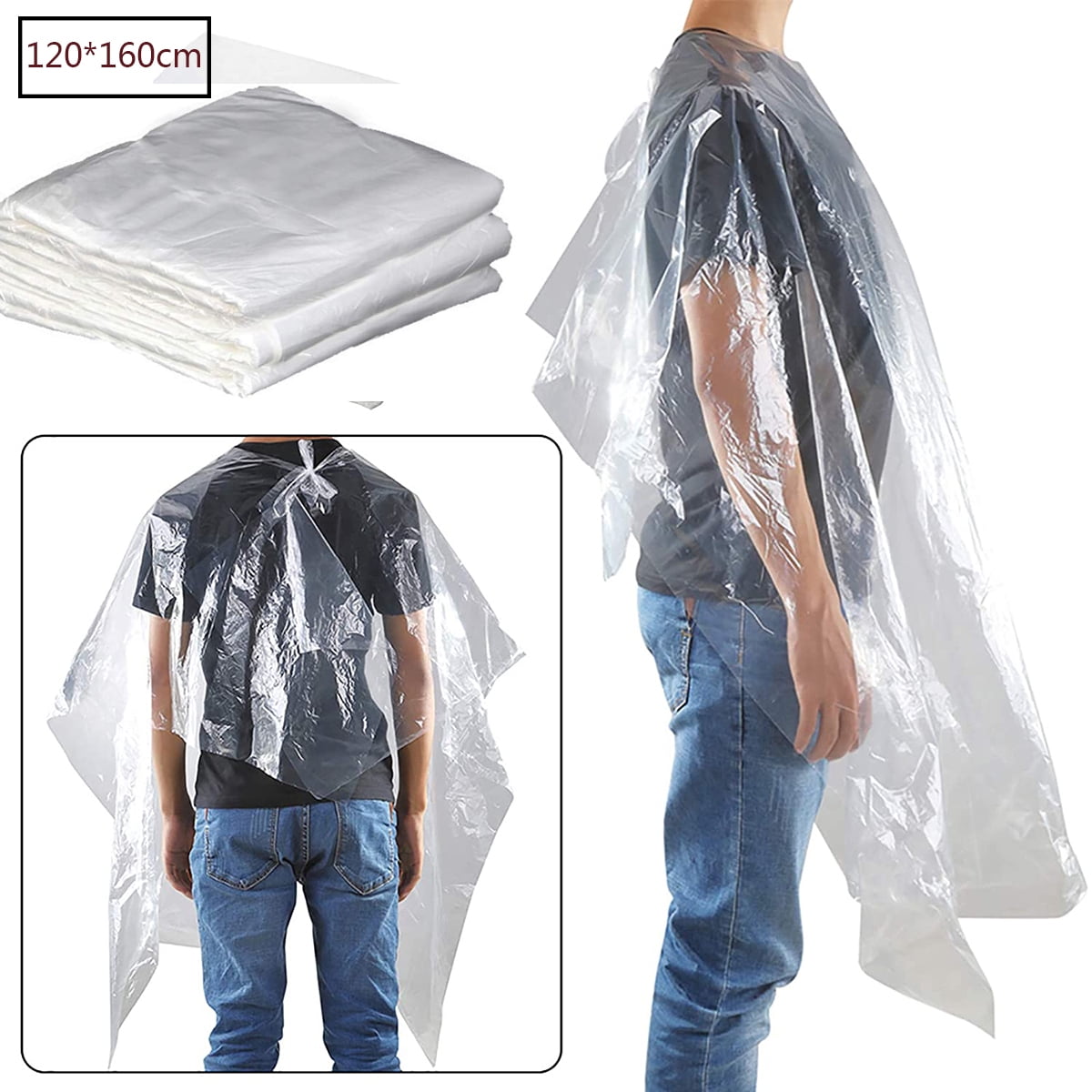 Disposable Capes Hair Salon 50pcs Disposable Barber Cape Large Size Disposable Salon Capes for Clients Disposable Hair Cutting Capes for