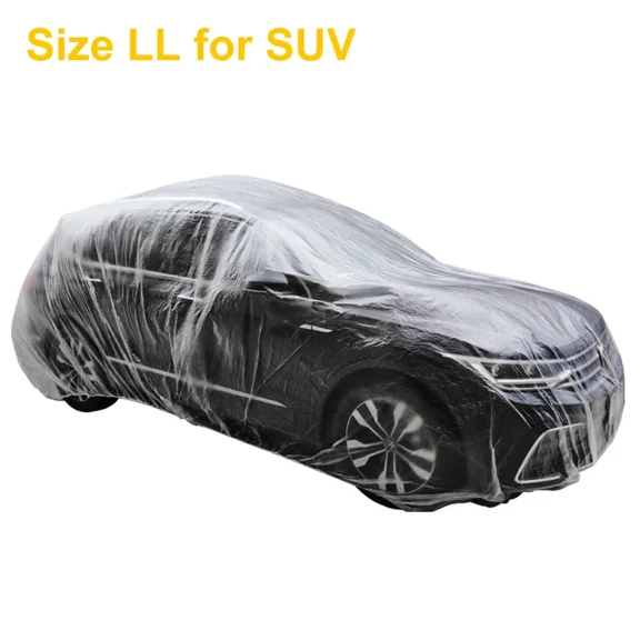 Disposable Car Cover Indoor Dustproof PEVA Car Cover Transparent Soft Scratch-Free Auto Exterior Protector Universal