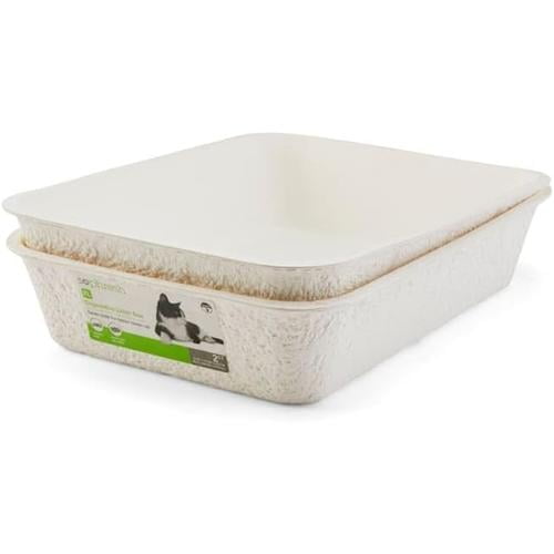 Disposable Cat Litter Box Set, 19.25" L X 14.5" W X 4.25" H