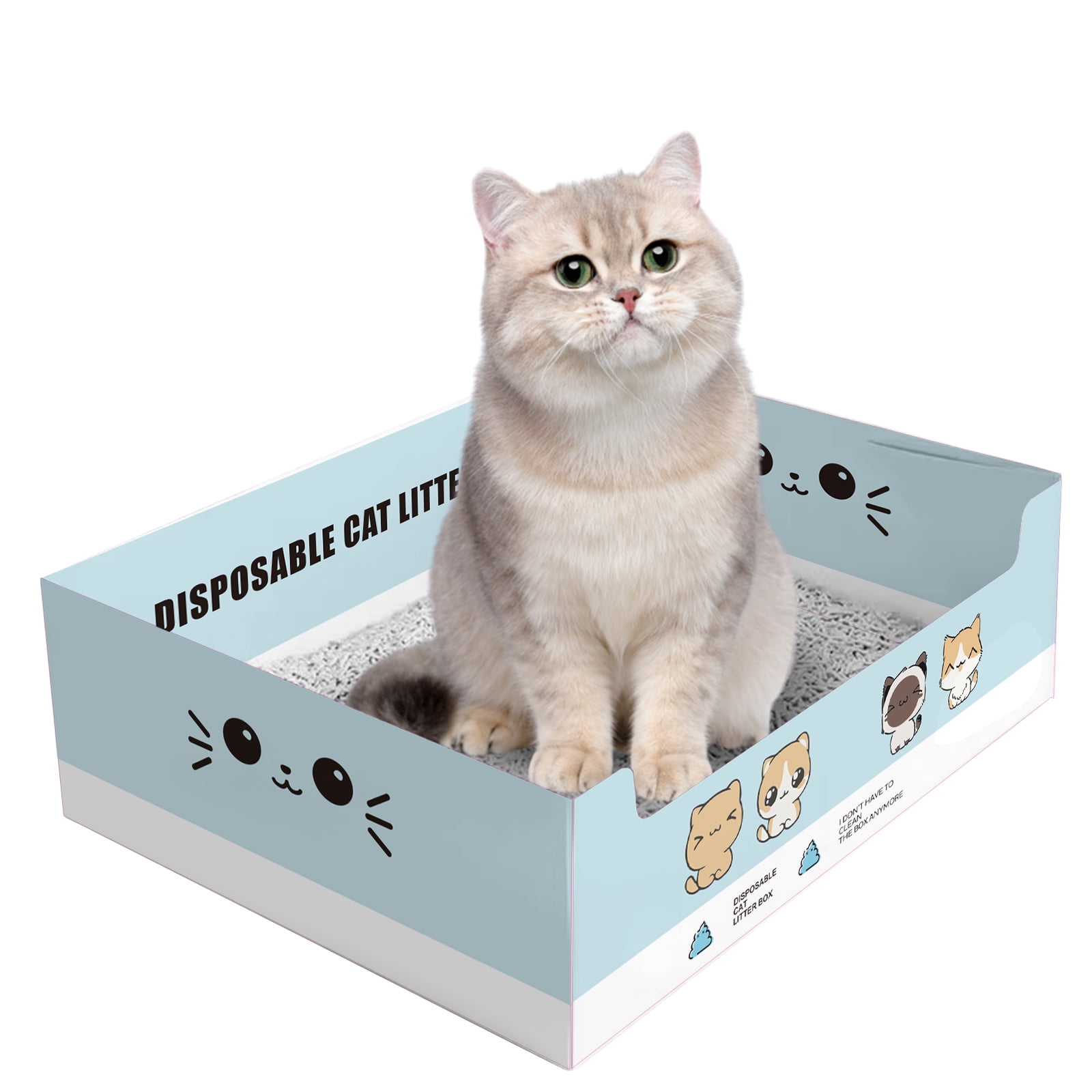 BESTHUA Enclosed Cat Litter Box Semi-Enclosed Sifting Litter Box With High  Sides Detachable Shallow Cat Toilet Prevents Urine and Litter Leakage