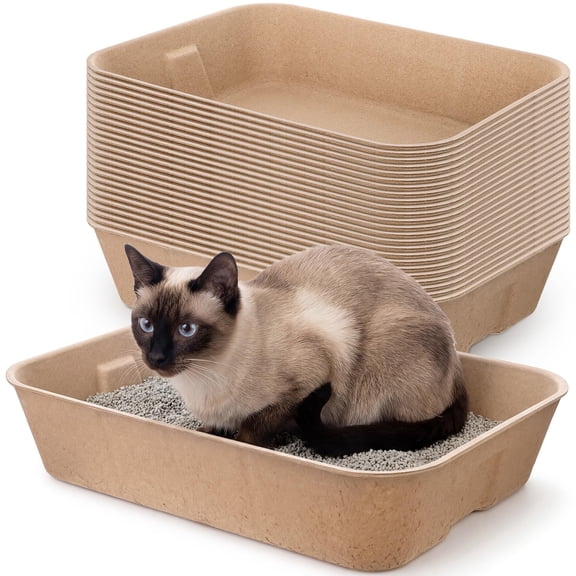 Disposable Cat Litter Boxes Paper Travel Pet Toilet 20 Count