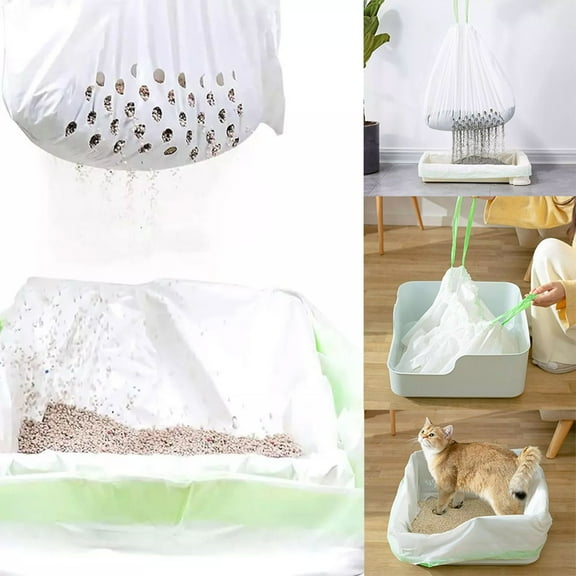 Disposable Cat Litter Waste Bag Sifting Liners Bag With Holes For Easy And Control