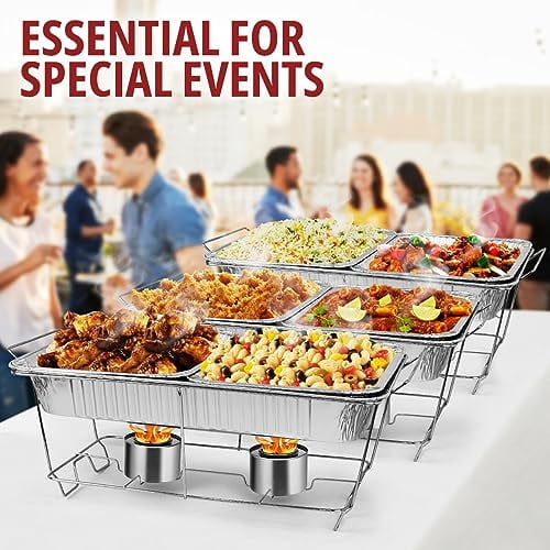 Disposable Chafing Dish Buffet Set, 33 Piece of Chafing Servers with