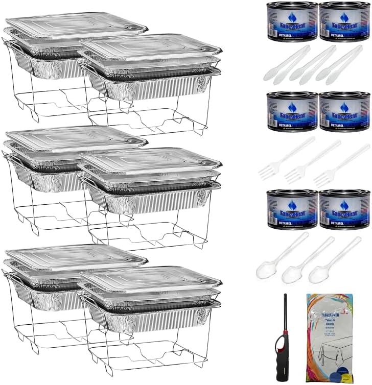 Disposable Chafing Dish Buffet Set(41Pcs),Food Warmer for Parties