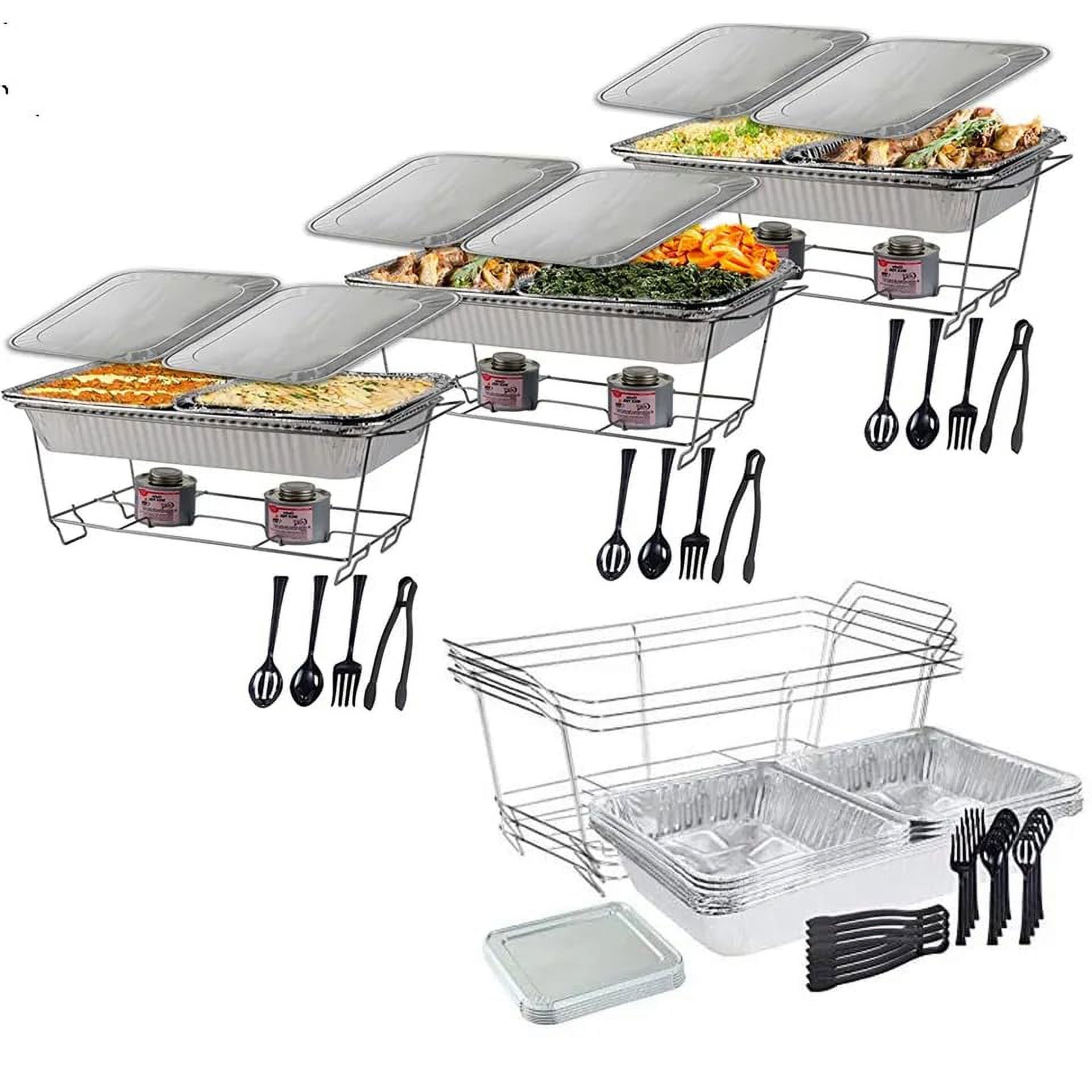 Disposable Chafing Dish Buffet Set, Food Warmers For Parties
