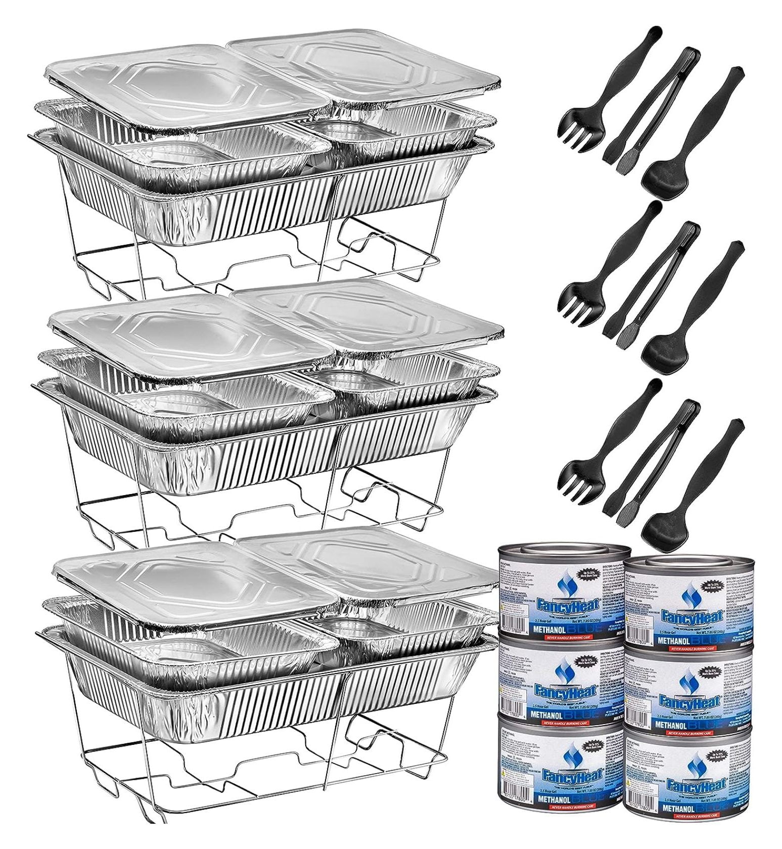 Disposable Chafing Dishes for Buffet Set 33 Pc Food Warmer Buffet
