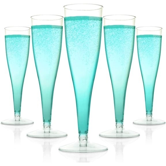 Disposable Champagne Flutes, Boriyuan 20Pcs Clear Plastic Champagne Glasses for Parties Champagne Flutes Cups Plastic Toasting Glasses, Mimosa, Wedding and Shower Party Supplies 4.5 Oz
