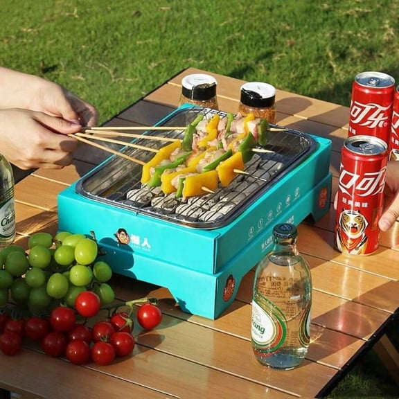 Disposable Charcoal Grill, Portable, Easy To Light, Perfect For Camping, An Essential Item For Summer Barbecues.