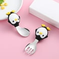 thumbnail image 1 of Disposable Chopsticks Toddler Utensils Baby Spoon And Fork Set For Self Feeding Learning Bendable Handle Silverware For Kid Children, 1 of 4