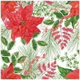 thumbnail image 1 of Disposable Christmas Lunch Napkins - 6.5 x 6.5" Christmas Foliage Design, Single Use Guest Towels, Soft, Hand Towel, Merry Christmas, New Years, Party, Holidays, Tablesetting (240), 1 of 2