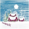 thumbnail image 1 of Disposable Christmas Lunch Napkins - 6.5 x 6.5" Snowy House Design, Single Use Guest Towels, Soft, Hand Towel, Merry Christmas, New Years, Party, Holidays, Tablesetting (240), 1 of 2