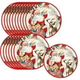 thumbnail image 1 of Disposable Christmas Paper Plates 16-Pack – Durable Paper Tableware for Holiday Parties, Easy Cleanup, Festive Santa Claus and Snowflake Design, 1 of 6