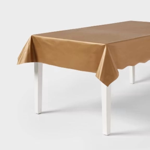 Disposable Chrome Table Cover Gold