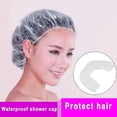 thumbnail image 1 of Disposable Clear Spa Hair Salon Home Shower Bathing Elastic Cap 20 Pcs, 1 of 6