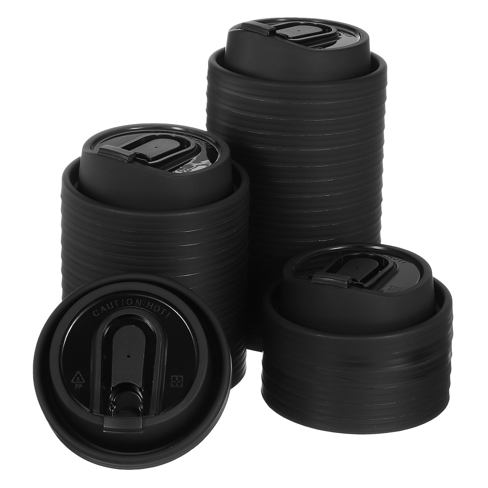 Disposable Coffee Cup Lids, 50 Count 79mm U-Shaped Plastic Lids for 8OZ ...