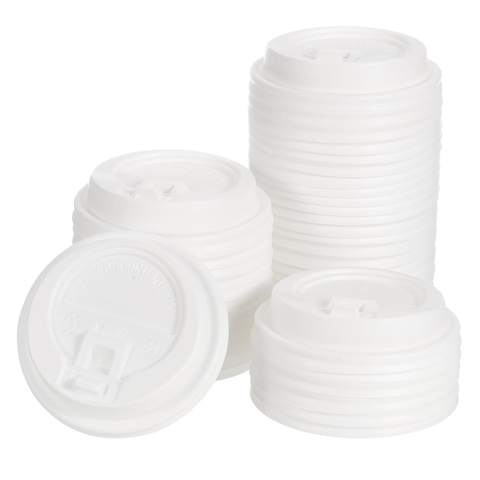 Disposable Coffee Cup Lids, 50 Count 80mm Plastic Lids for 8 OZ Coffee ...