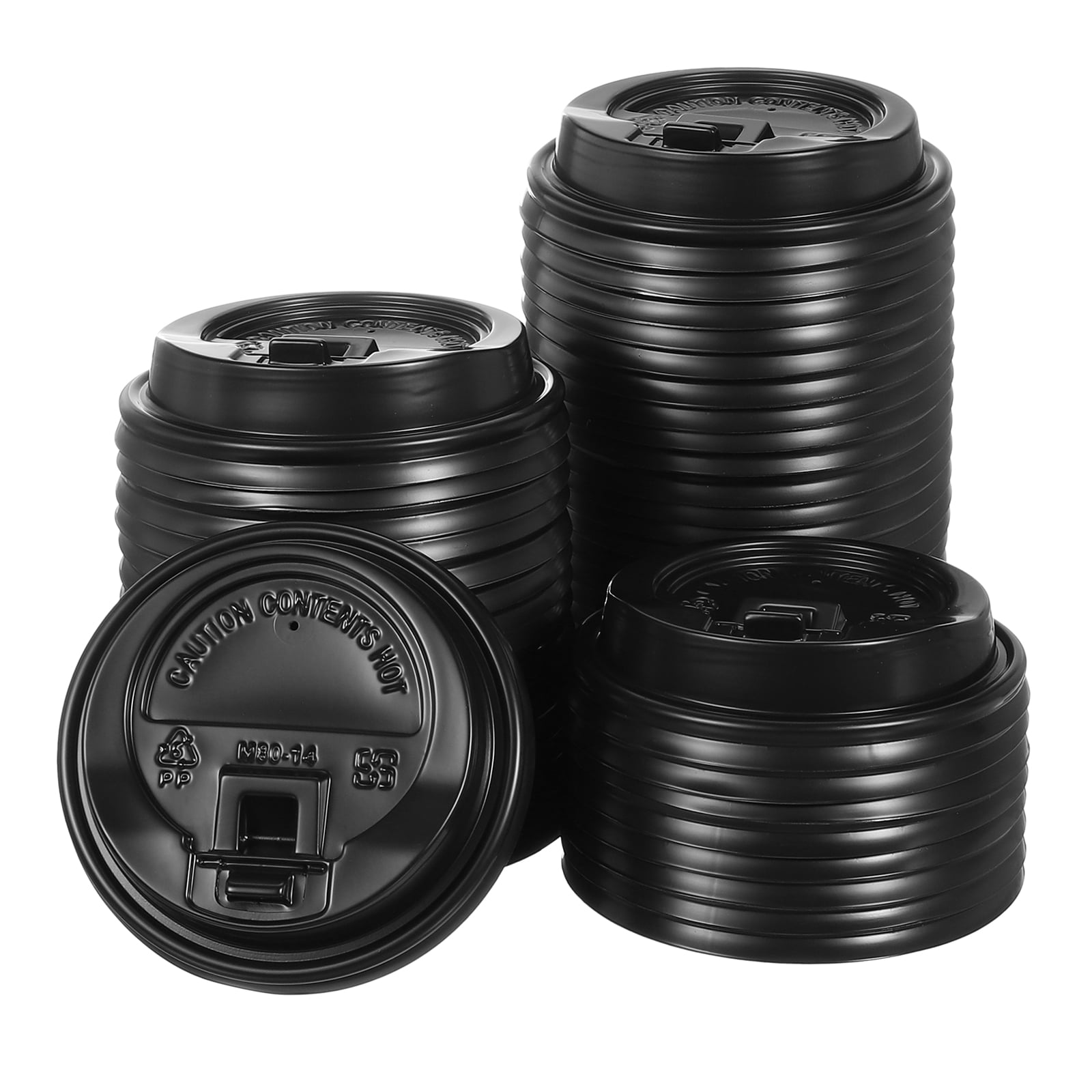 Disposable Coffee Cup Lids, 50 Count 80mm Plastic Lids for 8OZ Coffee ...