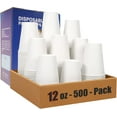 thumbnail image 1 of Disposable Coffee Cups 12 Oz (500 Count), Paper Cups 12 Oz bulk, Ideal for Hot Drinks, Coffee(white), 1 of 6
